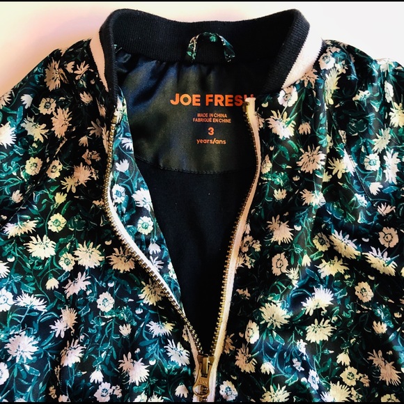 Satin floral bomber jacket, 3T - Picture 2 of 3